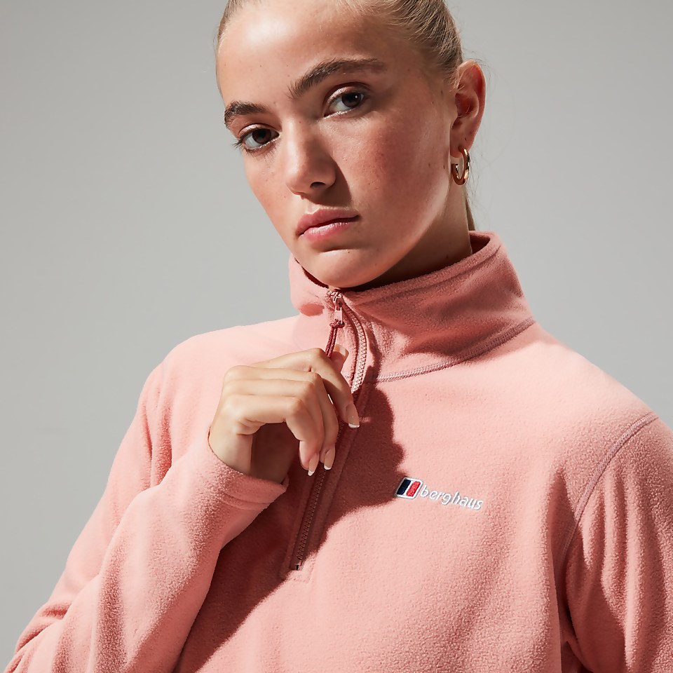 Women's Urban Prism Crop Half Zip - Pink