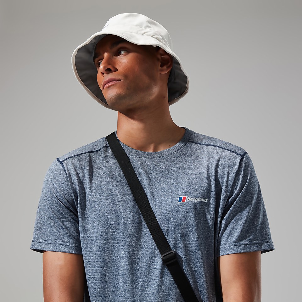 Men's Explorer Tech Tee Short Sleeve Crew - Dark Blue/White