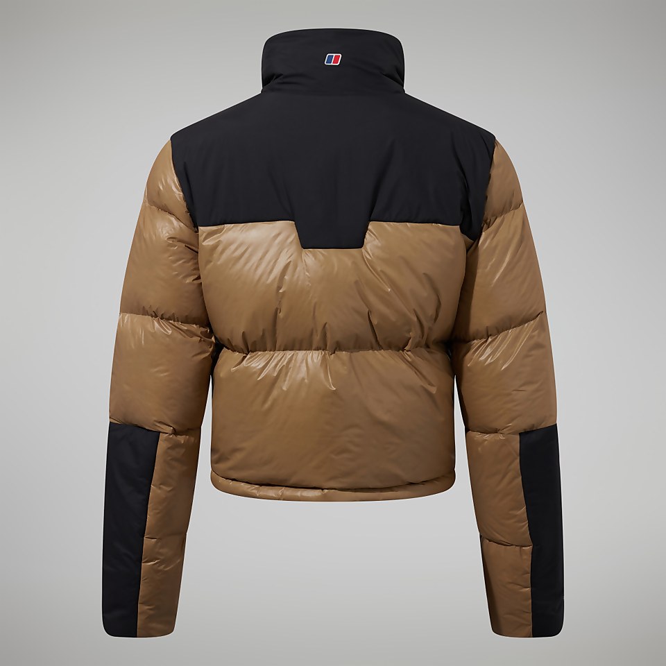 Women's Arkos Reflect Crop Down Jacket - Dark Green/Black
