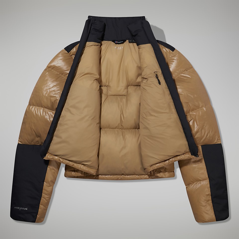 Women's Arkos Reflect Crop Down Jacket - Dark Green/Black