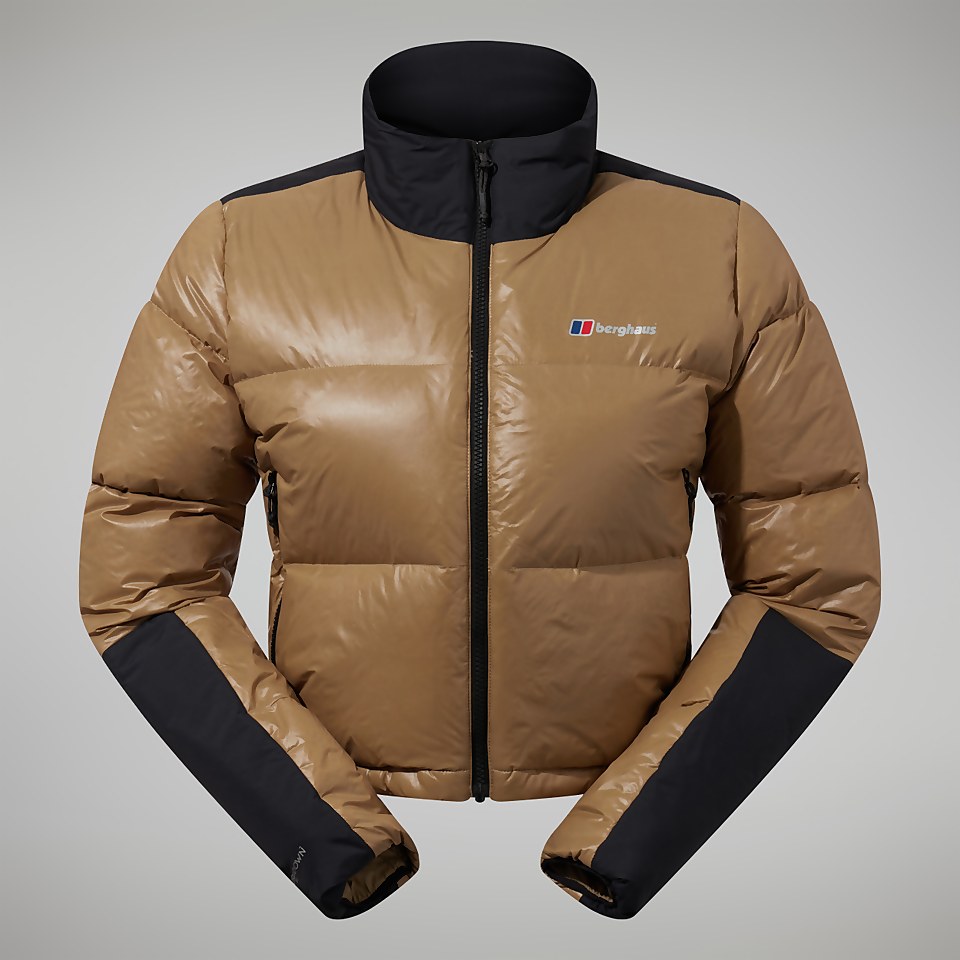 Women's Arkos Reflect Crop Down Jacket - Dark Green/Black
