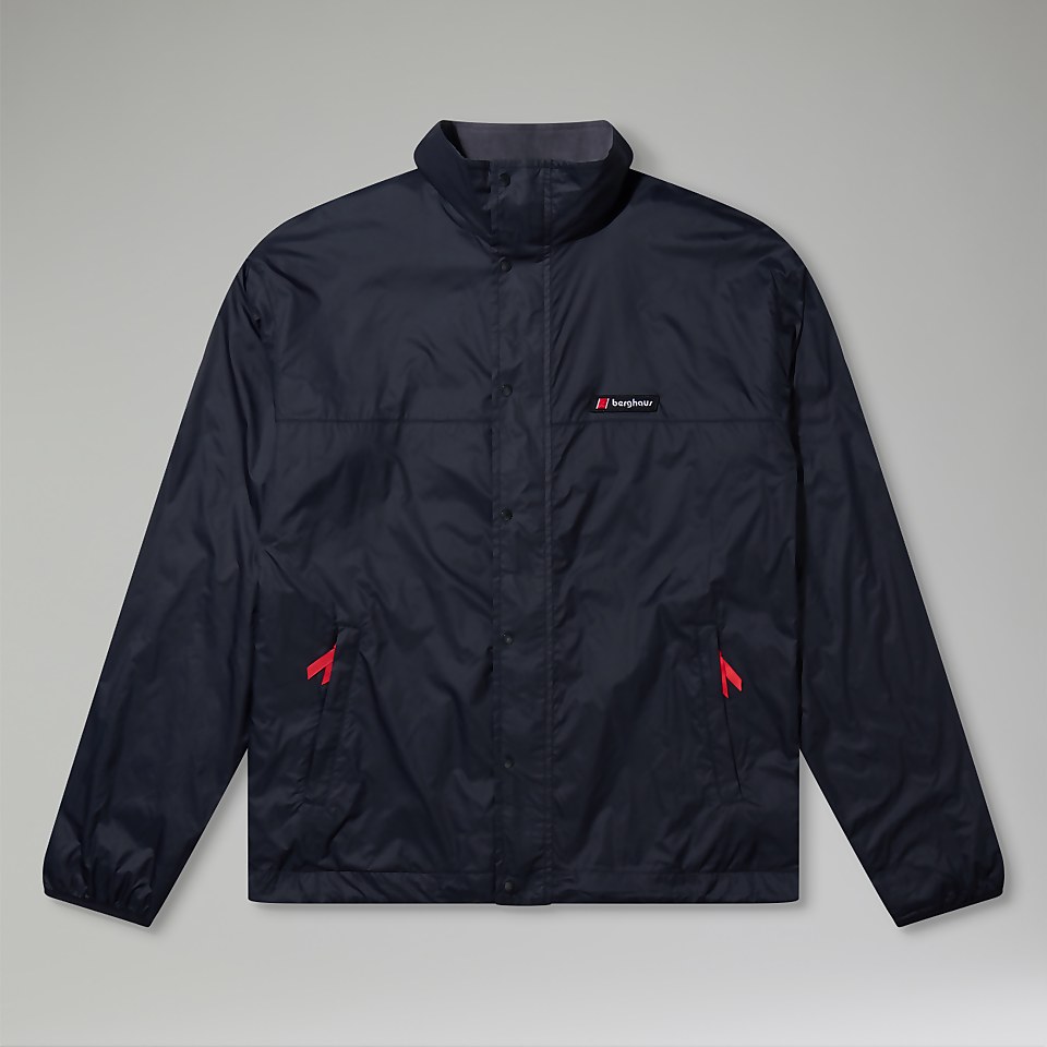 Unisex Reverse Wind Full Zip Fleece - Black/Grey