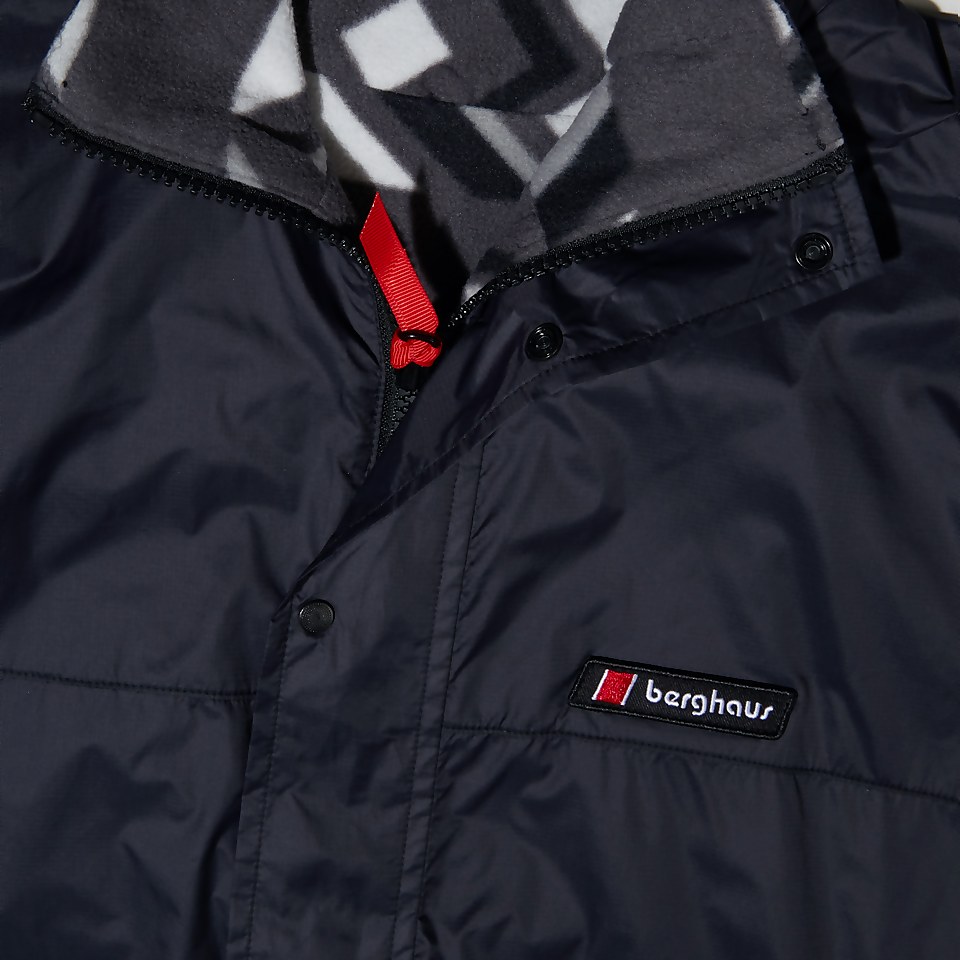 Unisex Reverse Wind Full Zip Fleece - Black/Grey
