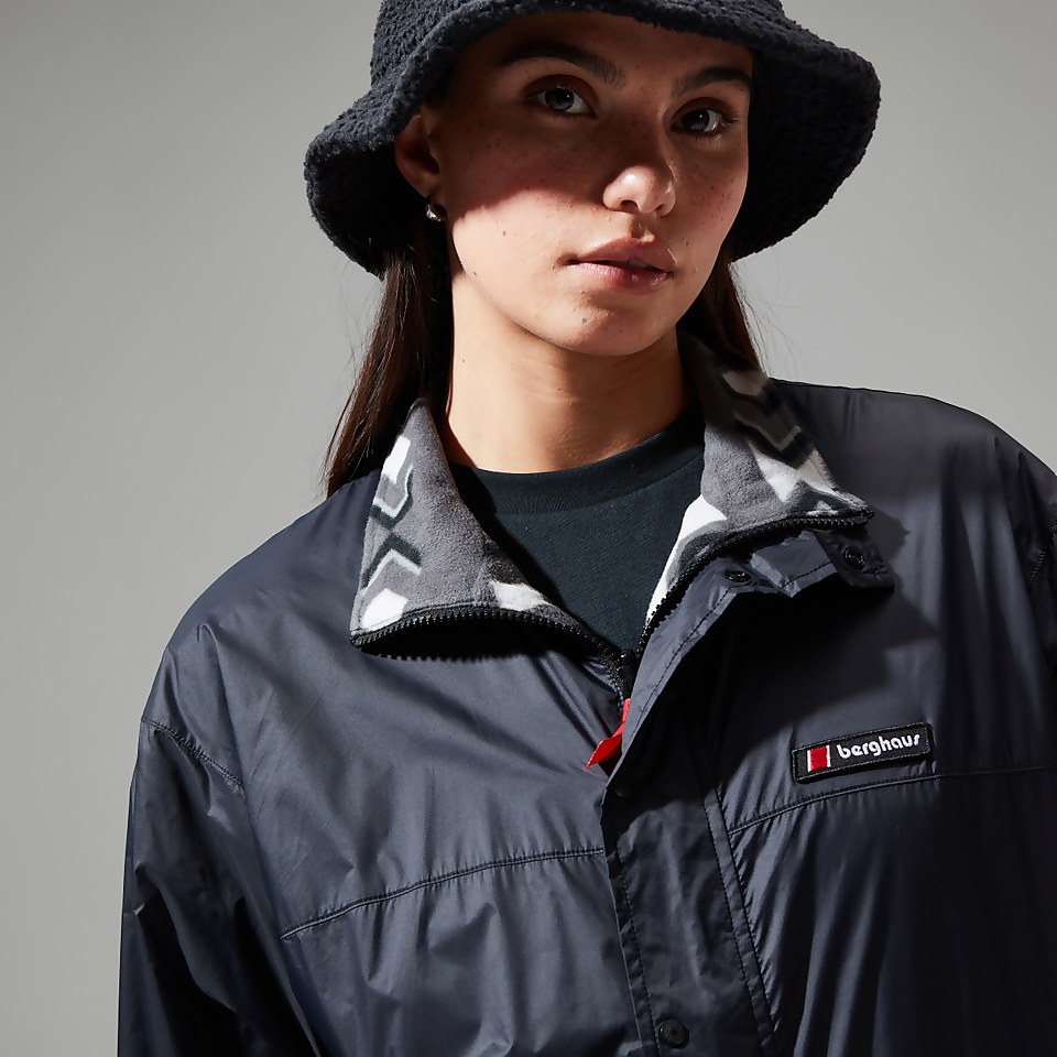 Unisex Reverse Wind Full Zip Fleece - Black/Grey