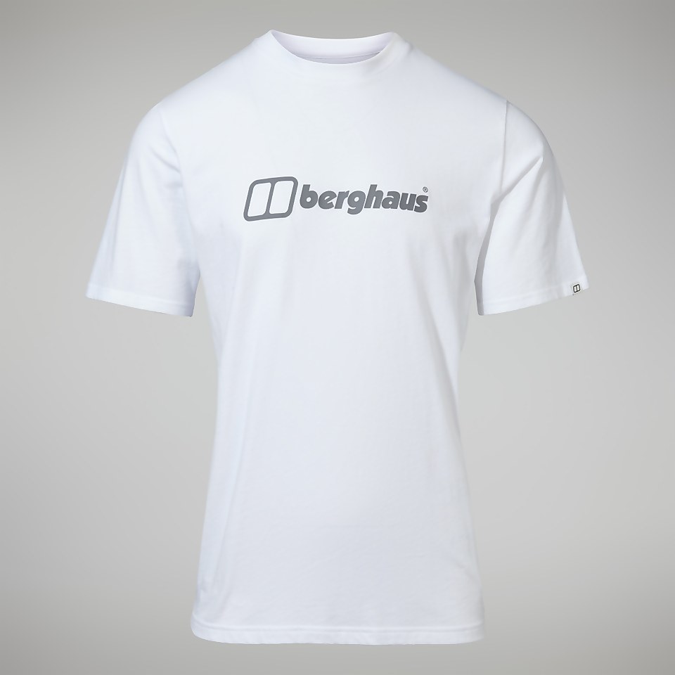 Men's Organic Big Colour Logo Super Stretch Tee White