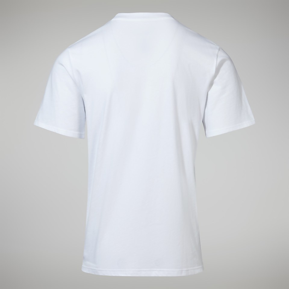 Men's Organic Big Colour Logo Super Stretch Tee White