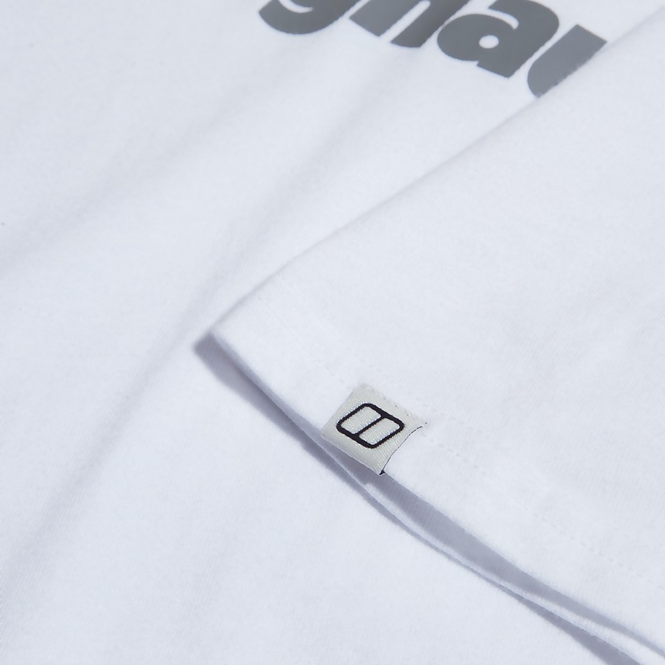 Men's Organic Big Colour Logo Super Stretch Tee White