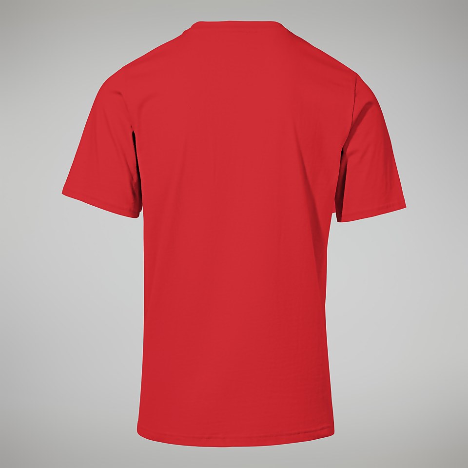 Men's Organic Colour Logo Super Stretch Tee Red
