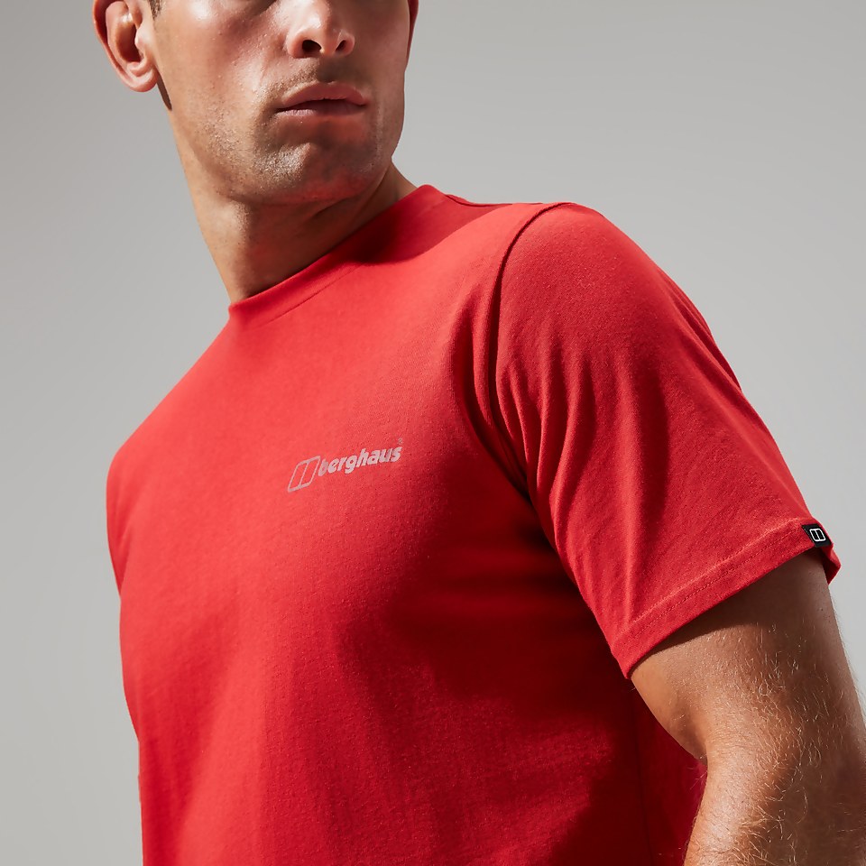 Men's Organic Colour Logo Super Stretch Tee Red