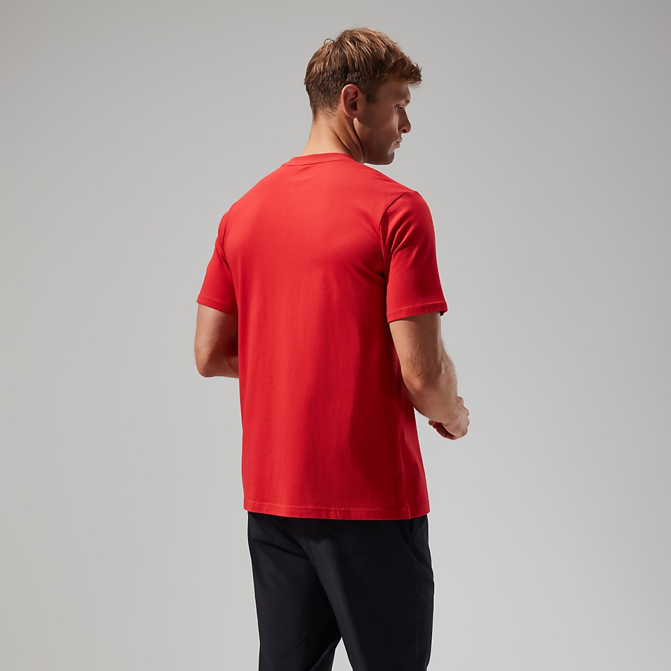 Men's Organic Colour Logo Super Stretch Tee Red