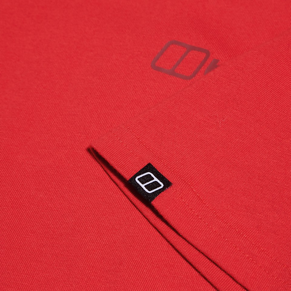Men's Organic Colour Logo Super Stretch Tee Red