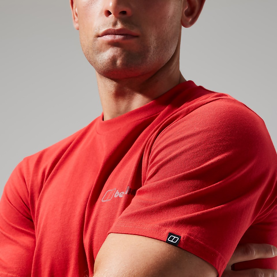 Men's Organic Colour Logo Super Stretch Tee Red