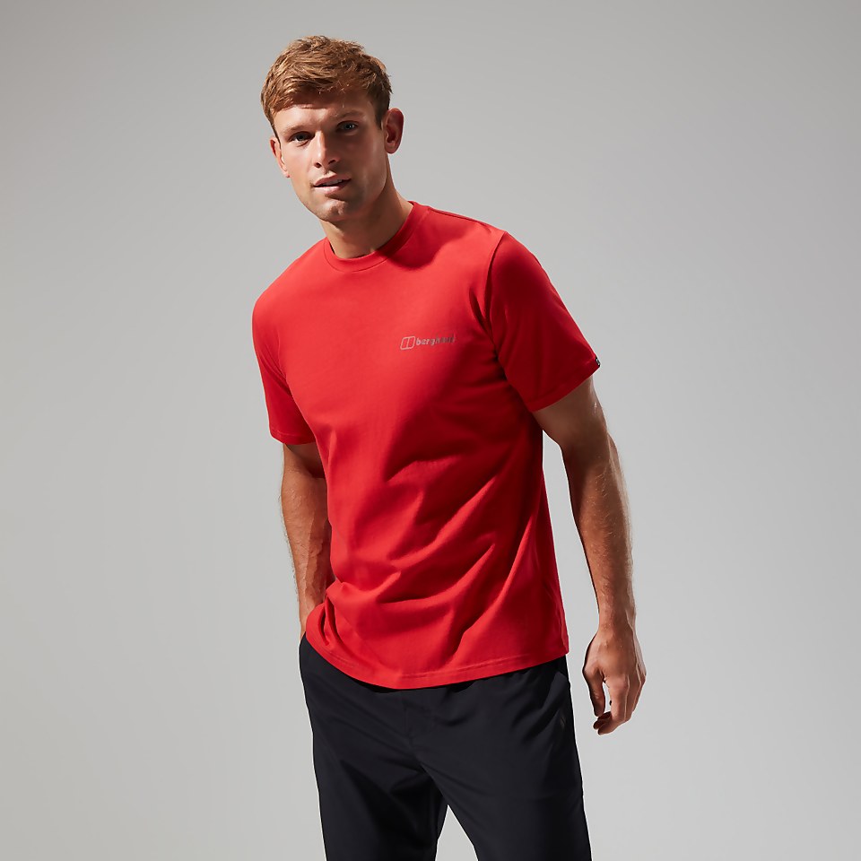 Men's Organic Colour Logo Super Stretch Tee Red