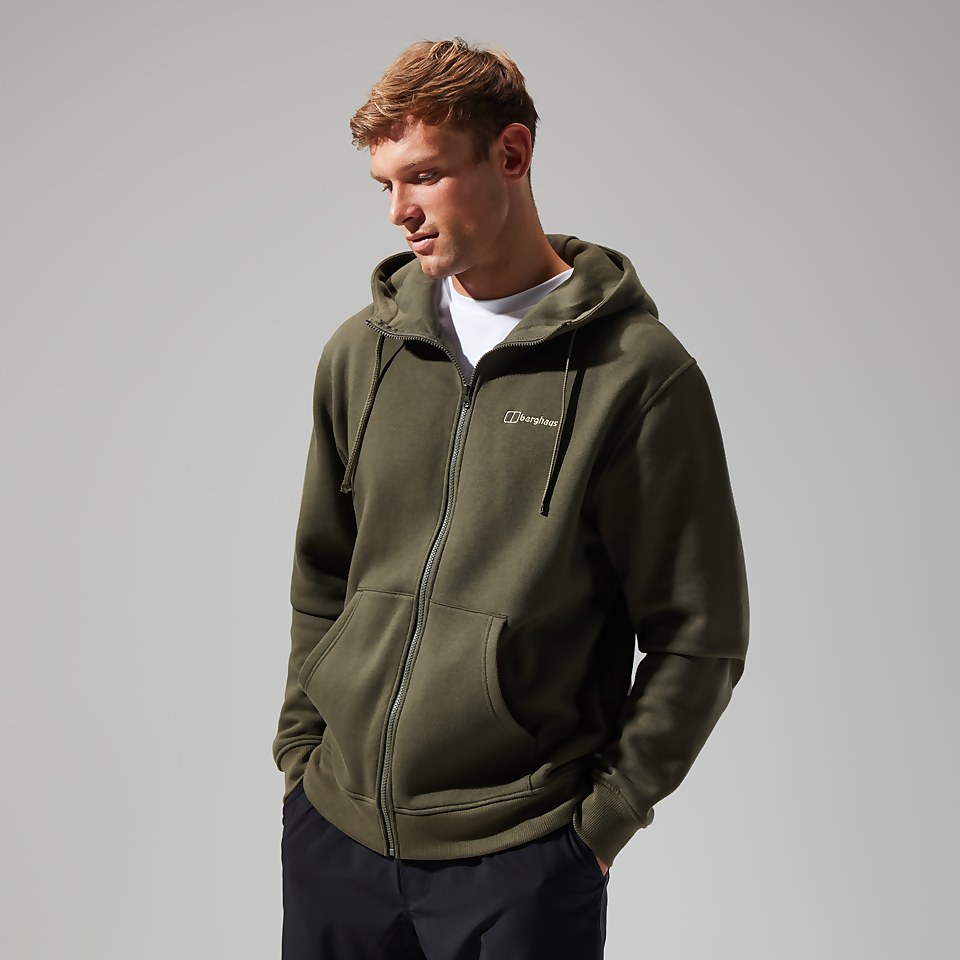 Logo Full Zip Hoodie für Herren - Dunkelgrün