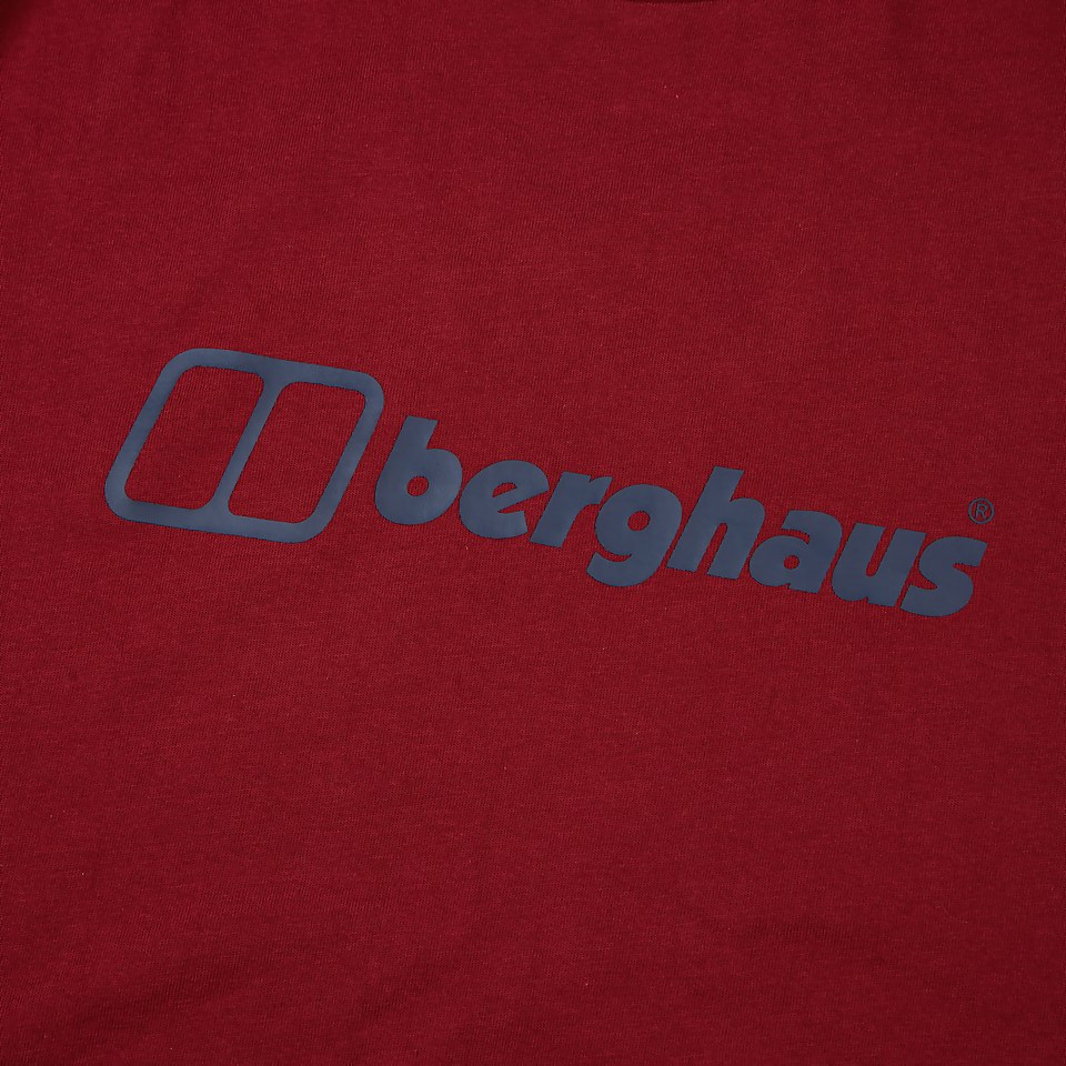 Men's Organic Big Colour Logo Super Stretch Tee Dark Red