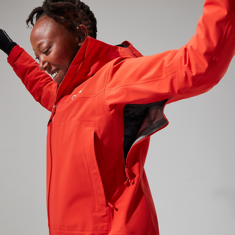Women's Highland Storm 3L Waterproof Jacket - Orange