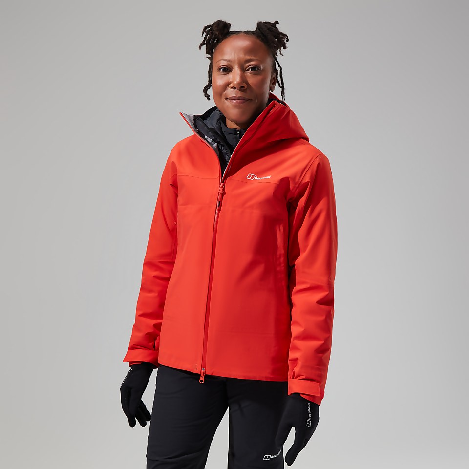 Women's Highland Storm 3L Waterproof Jacket - Orange