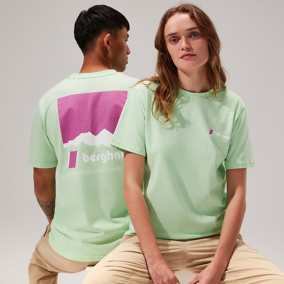 Unisex Skyline Lhotse Short Sleeve Tee - Light Green