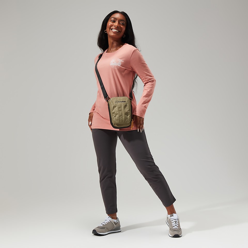 Women's Linear Landscape Long Sleeve Tee Pink