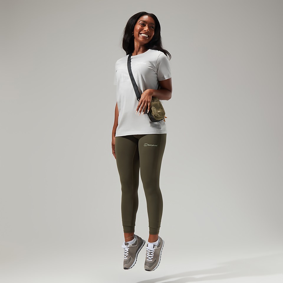 Women's Linear Landscape Short Sleeve Tee Light Grey