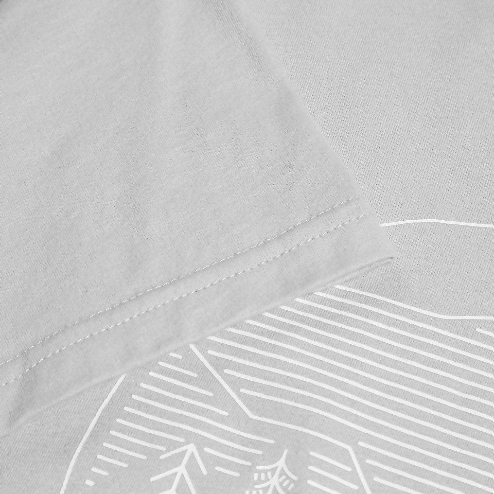 Women's Linear Landscape Short Sleeve Tee Light Grey