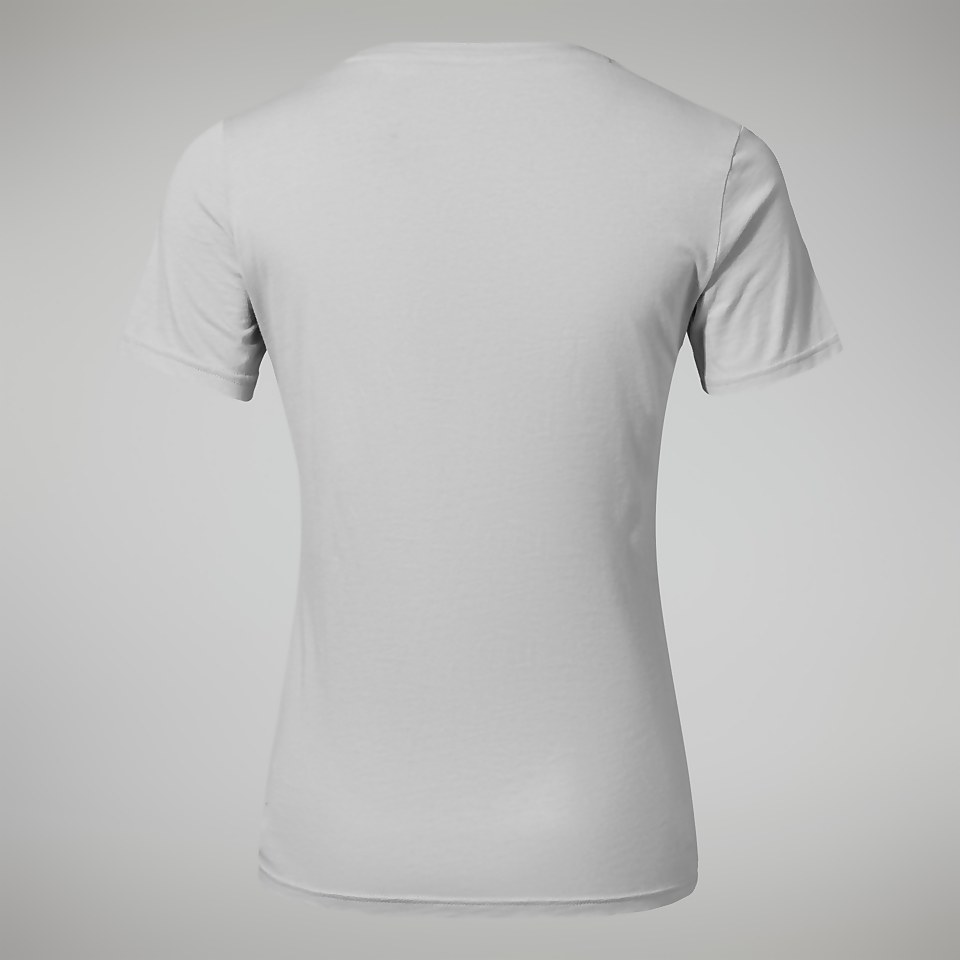 Women's Linear Landscape Short Sleeve Tee Light Grey