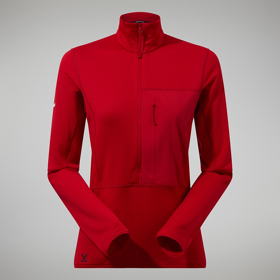 Women's MTN Arete LB Half Zip - Red