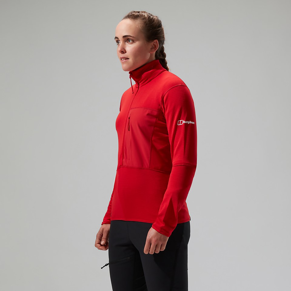 MTN Arete LB Half Zip für Damen - Rot