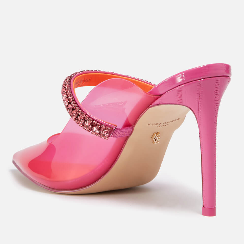 Kurt Geiger London Women's Duke Vinyl Heeled Mules - Fuchsia