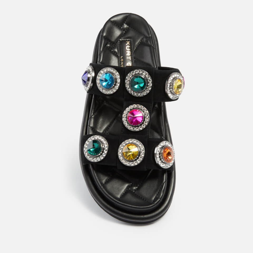Kurt Geiger London Orson Crystal-Embellished Suede Sandals | Worldwide ...