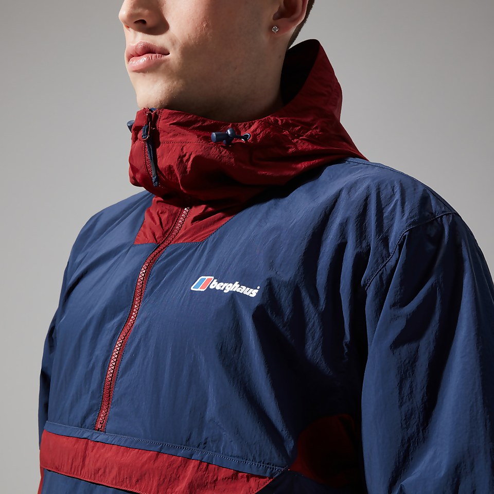 Men's Urban Co-ord Wind Jacket - Dark Blue/Dark Red