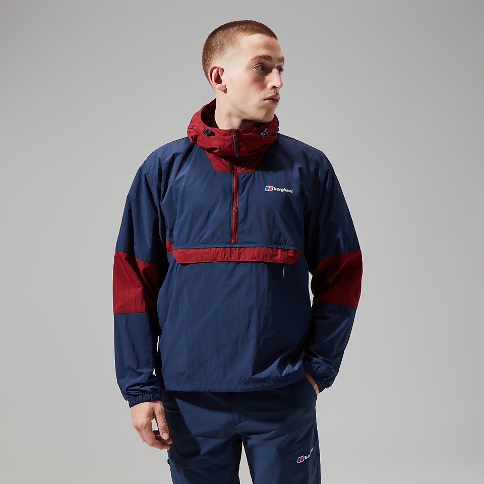 Men's Urban Co-ord Wind Jacket - Dark Blue/Dark Red