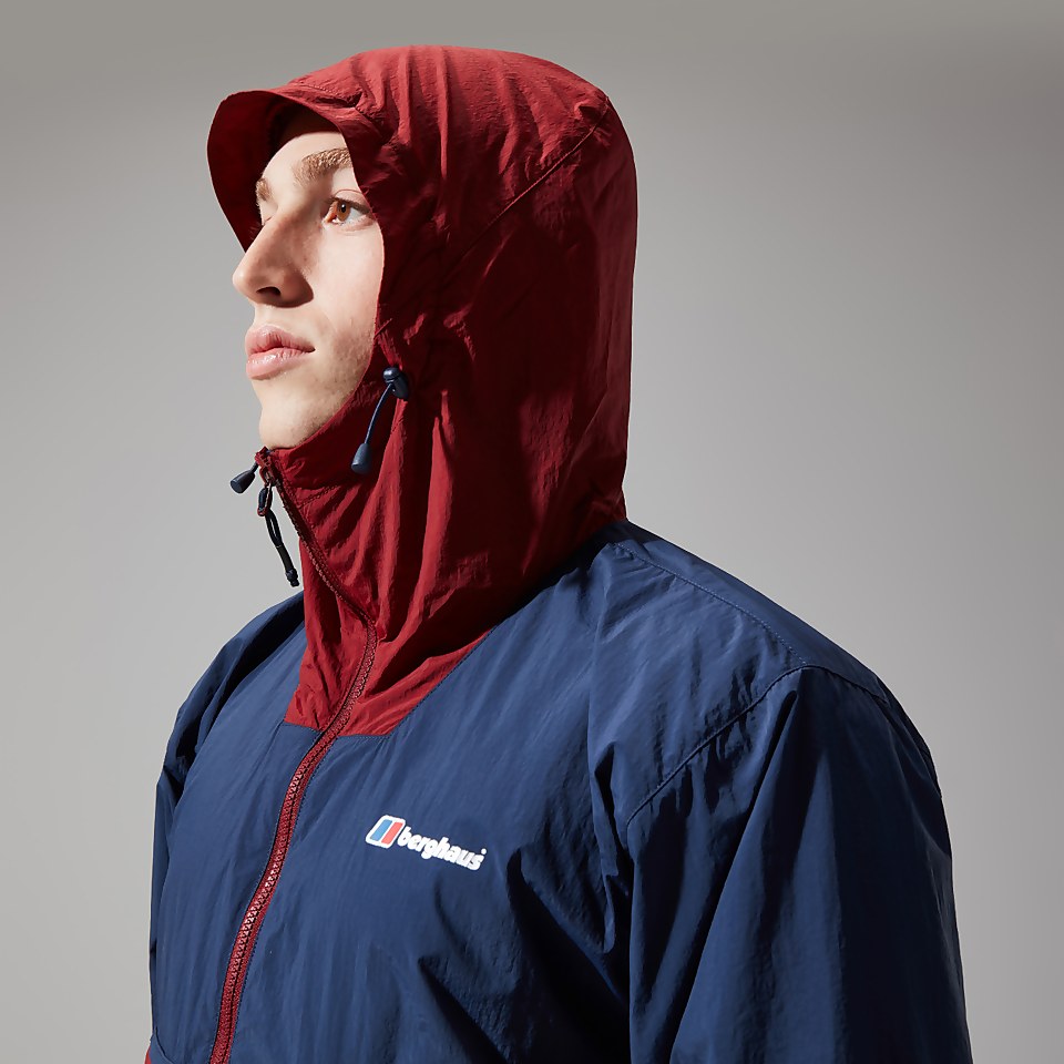 Men's Urban Co-ord Wind Jacket - Dark Blue/Dark Red