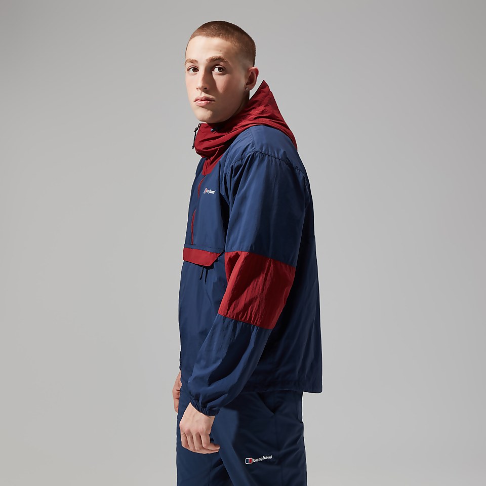 Men's Urban Co-ord Wind Jacket - Dark Blue/Dark Red