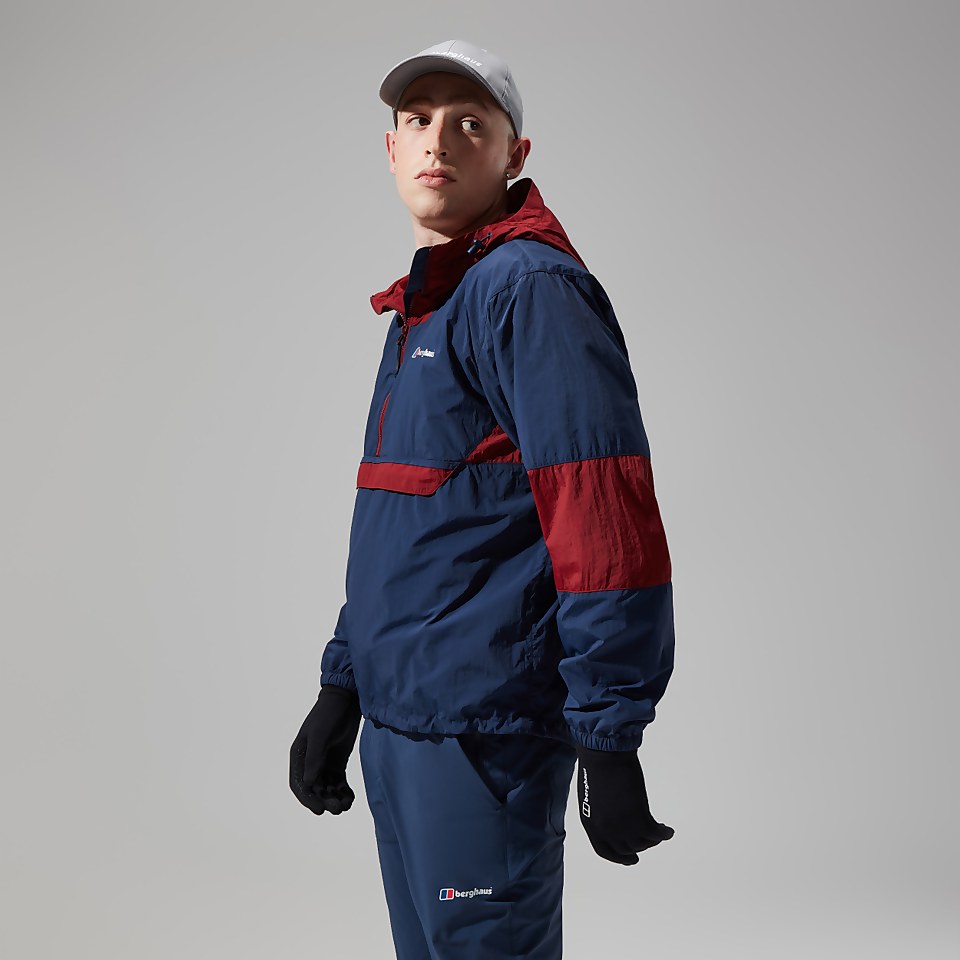 Men's Urban Co-ord Wind Jacket - Dark Blue/Dark Red