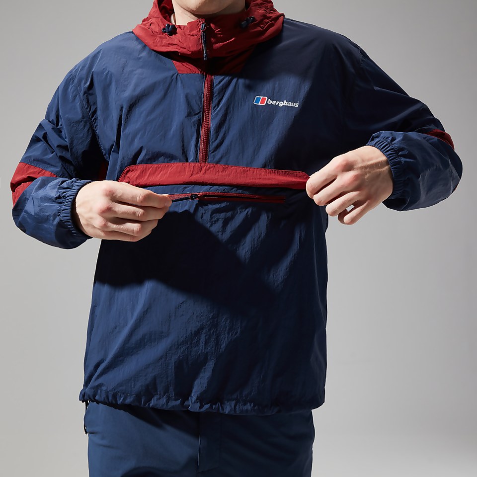 Men's Urban Co-ord Wind Jacket - Dark Blue/Dark Red