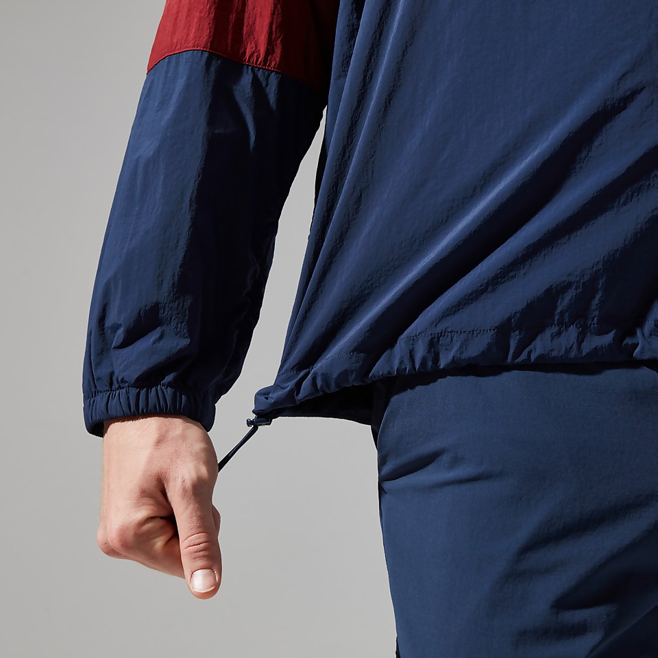 Men's Urban Co-ord Wind Jacket - Dark Blue/Dark Red