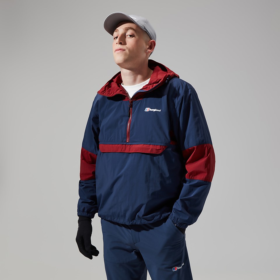 Men's Urban Co-ord Wind Jacket - Dark Blue/Dark Red
