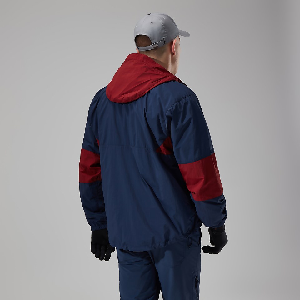 Men's Urban Co-ord Wind Jacket - Dark Blue/Dark Red