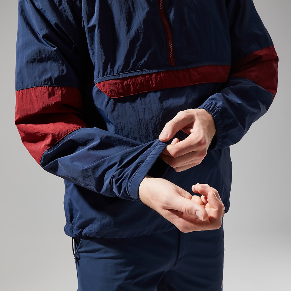 Men's Urban Co-ord Wind Jacket - Dark Blue/Dark Red