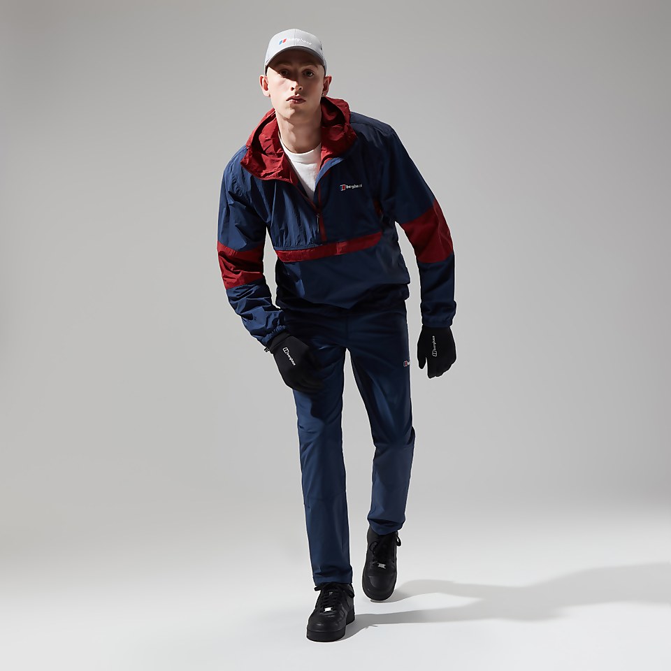 Men's Urban Co-ord Wind Jacket - Dark Blue/Dark Red