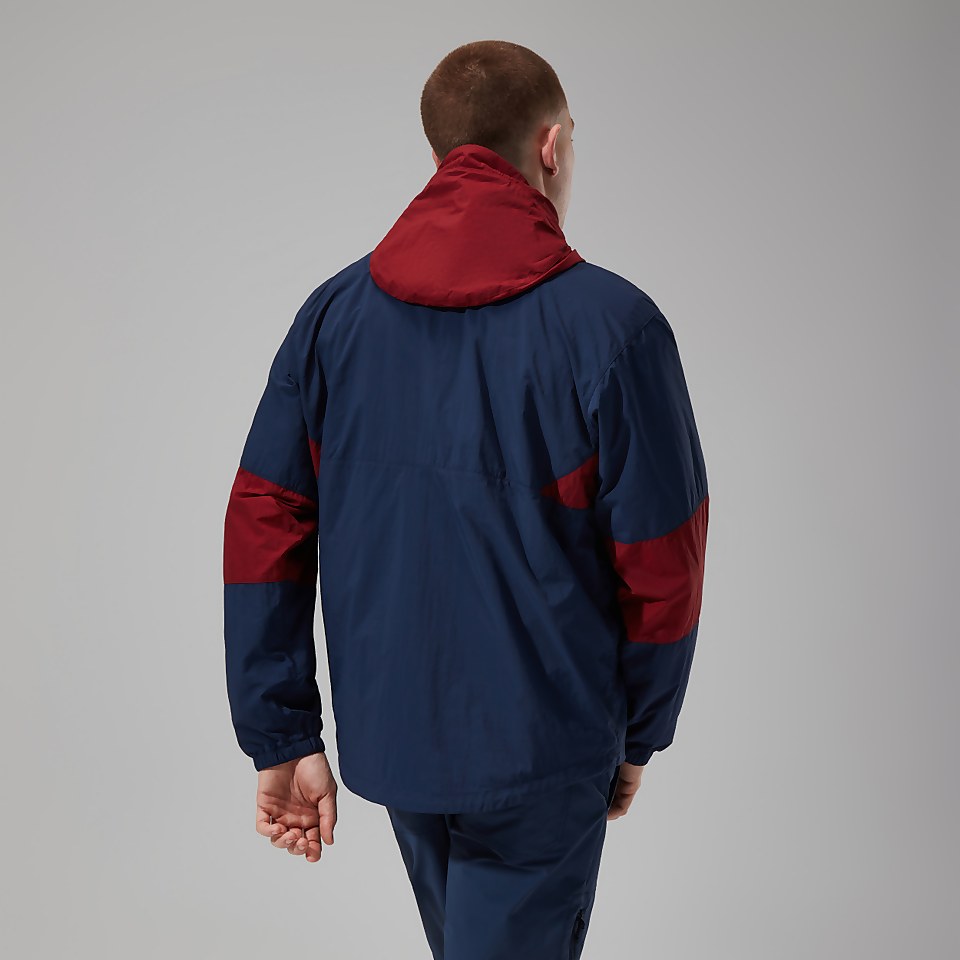 Men's Urban Co-ord Wind Jacket - Dark Blue/Dark Red