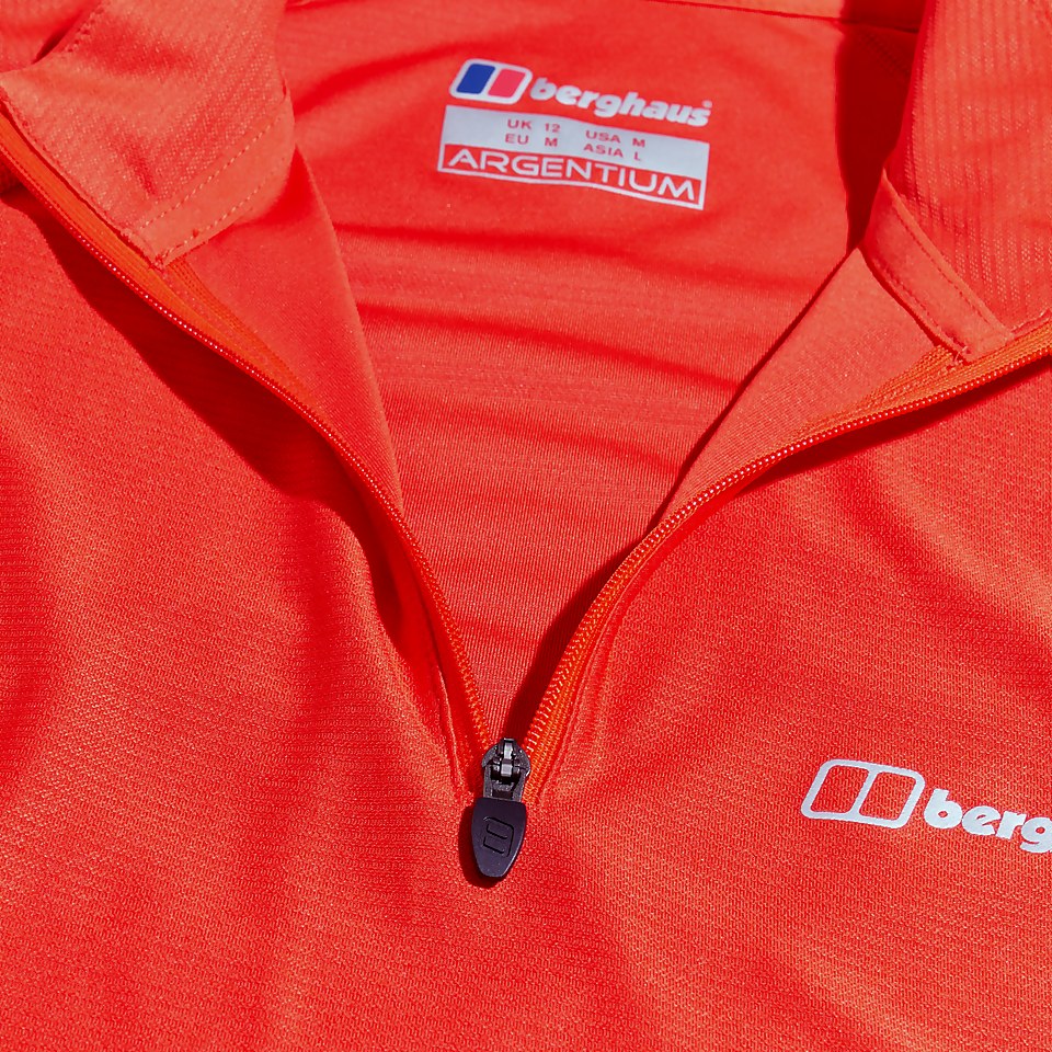 Women's 24/7 Tech Tee Long Sleeve Half Zip - Orange