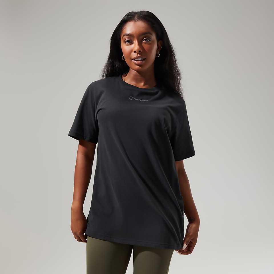 Women's Boyfriend Logo Short Sleeve Tee Black