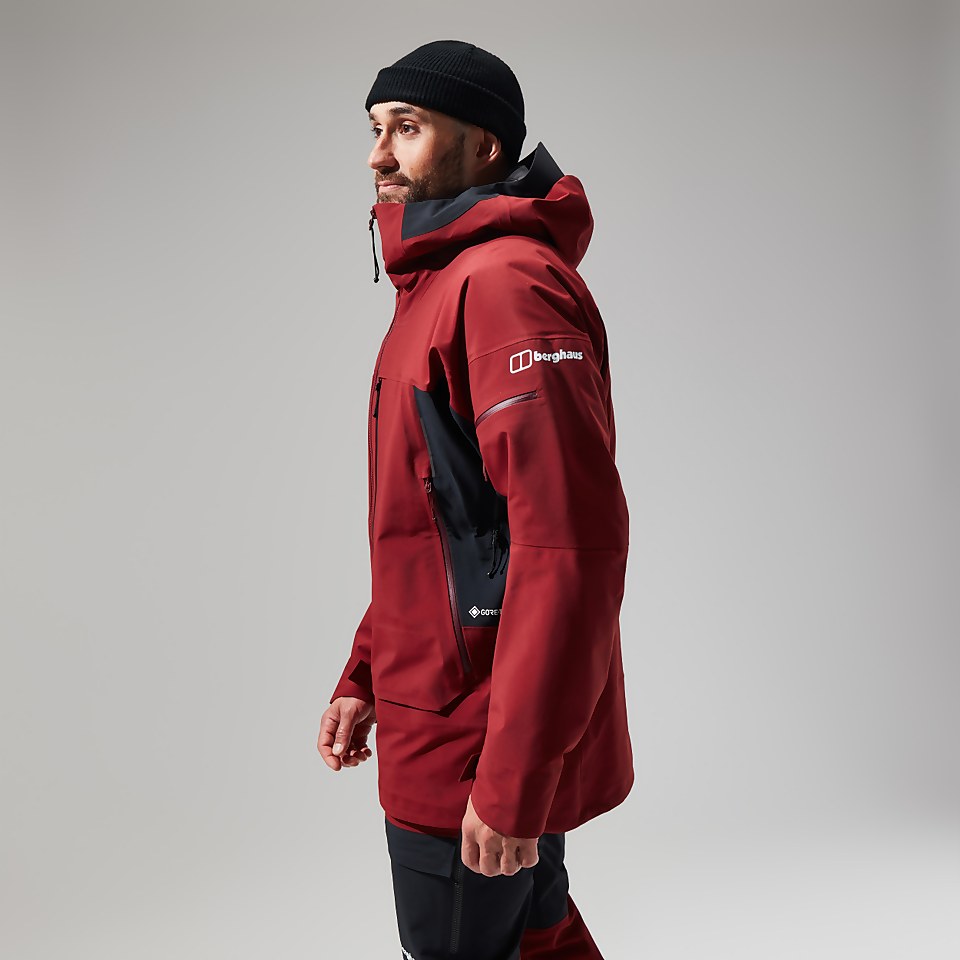 Men's MTN Arete Descend GTX Jacket - Dark Red/Black