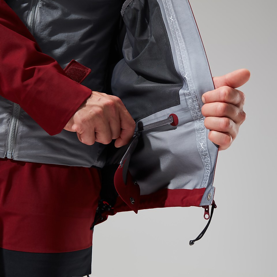 Men's MTN Arete Descend GTX Jacket - Dark Red/Black