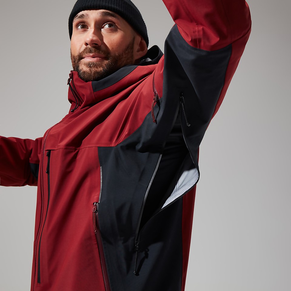 Men's MTN Arete Descend GTX Jacket - Dark Red/Black