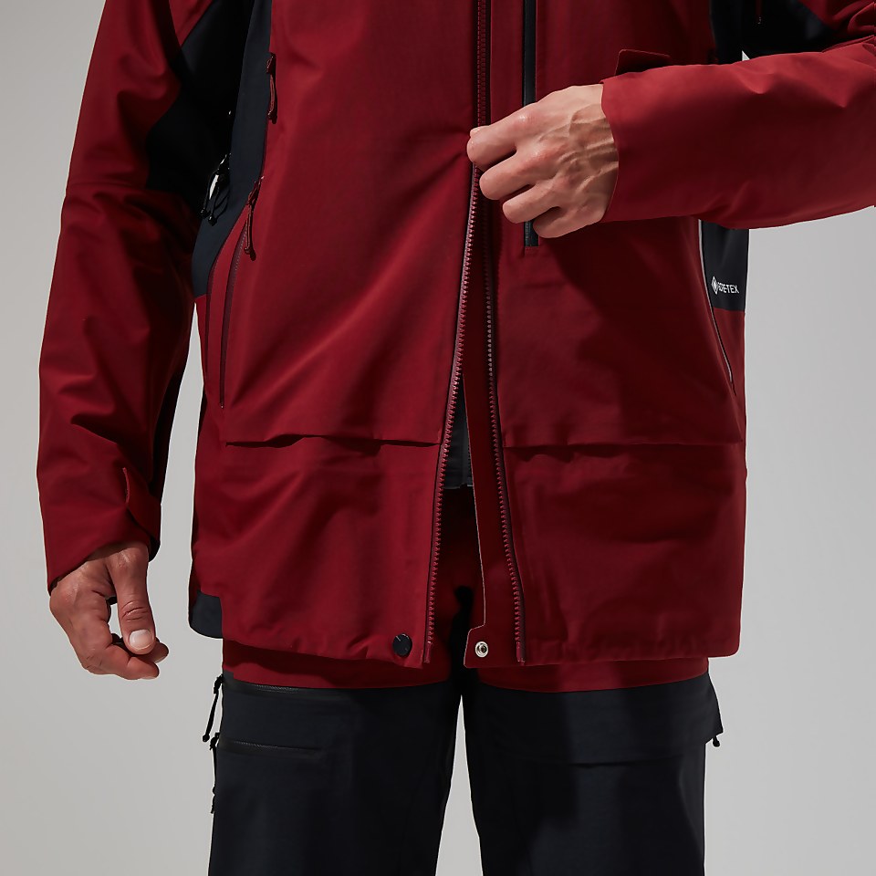Men's MTN Arete Descend GTX Jacket - Dark Red/Black