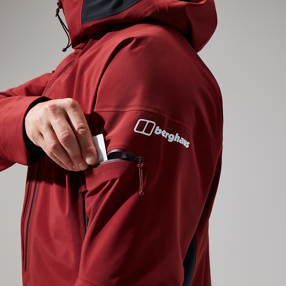 Men's MTN Arete Descend GTX Jacket - Dark Red/Black