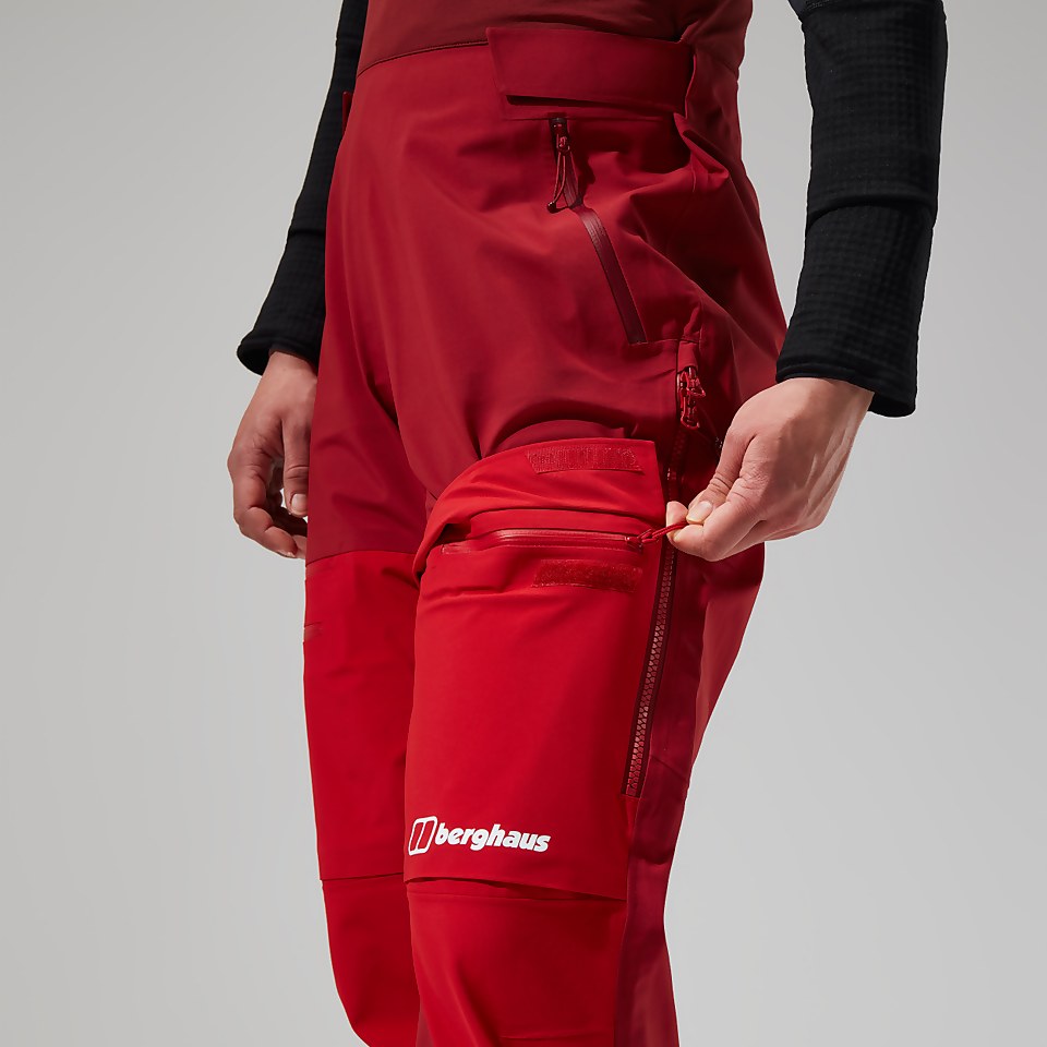 MTN Arete Descend GTX Bib Pants für Damen - Rot